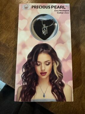 Silver 'LOVE' Heart Pendant Necklace - Pink Packaging